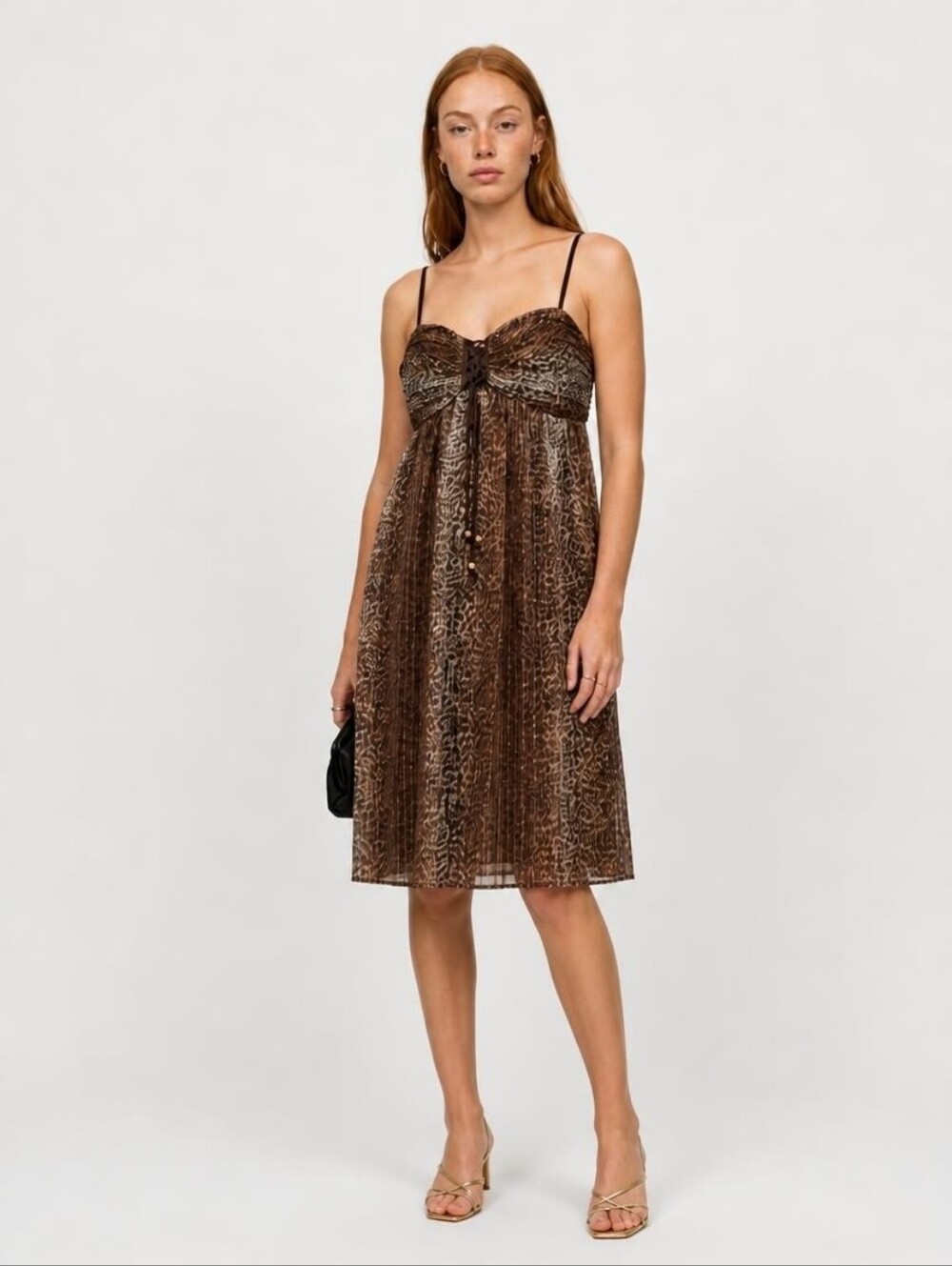 Nicole Miller Silk Animal Print Lined Dress NWT Size 8